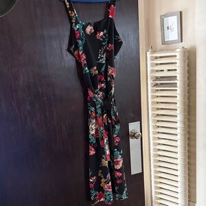 Floral Black Dress